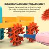 DIY Electric Science Building Blocks Toy Mechanical Gear Children's Smart Manual Assembly Brick Educational Toys for Boys Girls