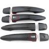 Koolstofvezelkleur Buitendeurhandvat Cover Trim voor Nissan Altima Sentra 2020-2025 X-Trail T33 Rogue 2021-2024 Qashqai Accessoires Decor (met