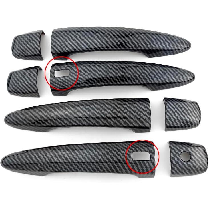 Koolstofvezelkleur Buitendeurhandvat Cover Trim voor Nissan Altima Sentra 2020-2025 X-Trail T33 Rogue 2021-2024 Qashqai Accessoires Decor (met
