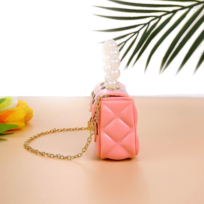 Summer Women's Argyle Pearl Handbag - Jelly Crossbody/Shoulder Bag