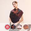 Fragrant Cloud Yarn Purple Flower Design 42x42 Inch Elegant Xiangyun Silk Square Scarf for Women Daily Use