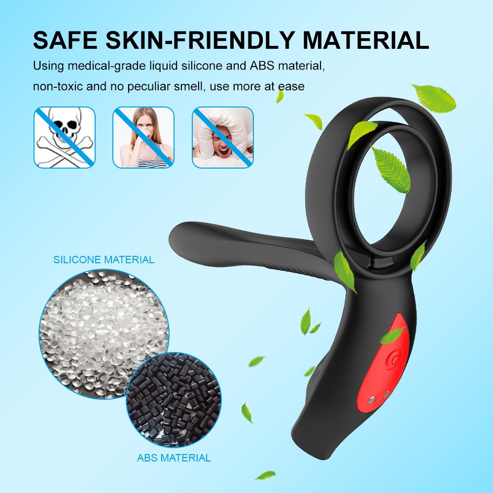 Vibrating Penis Ring Dual Cock Ring For Couple Wireless Remote Control Clitoral Stimulation Delayed Ejaculation Sex Toys For Men