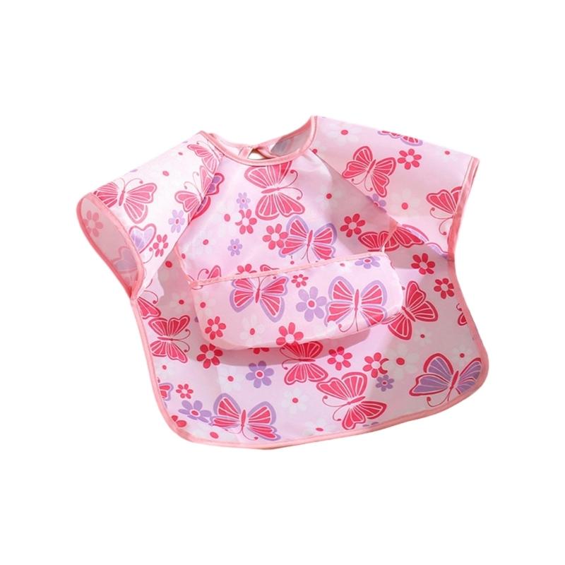 Adjustable Sleeveless Bib for Infants Baby Gentle On Skin Water Proofing Fabric Foof Catcher Pocket Design for Nursing