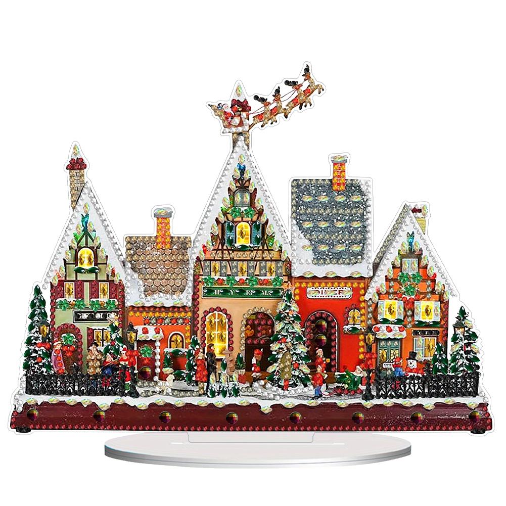 

Акриловый рождественский домик алмазная живопись настольные украшения набор алмазная живопись настольные украшения набор для домашнего офиса декор