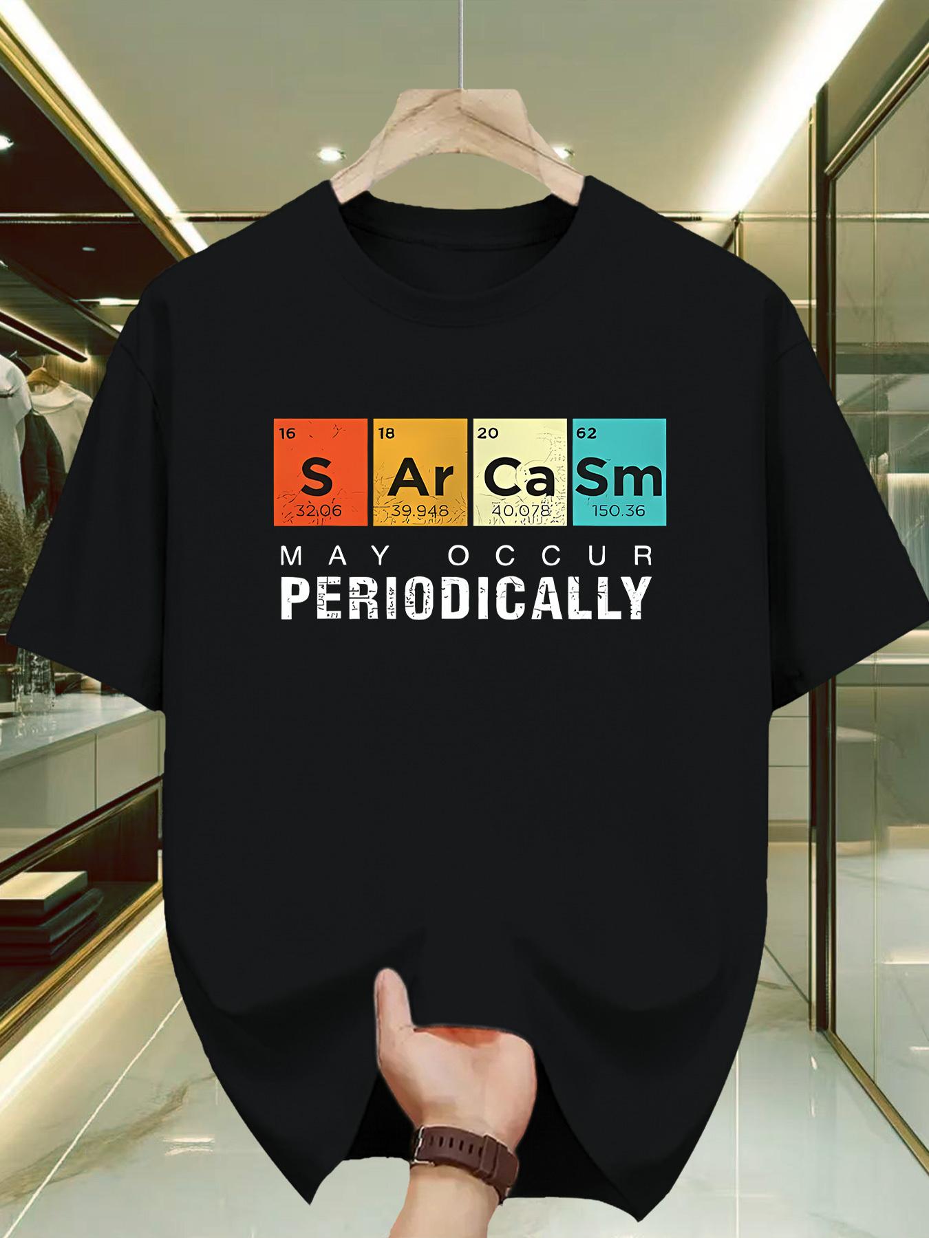 Unisexs Scientific Humor Periodic Table Pattern TShirt FourSeason Comfortable RoundNeck Shirt With Satirical Design Eleunisexts M