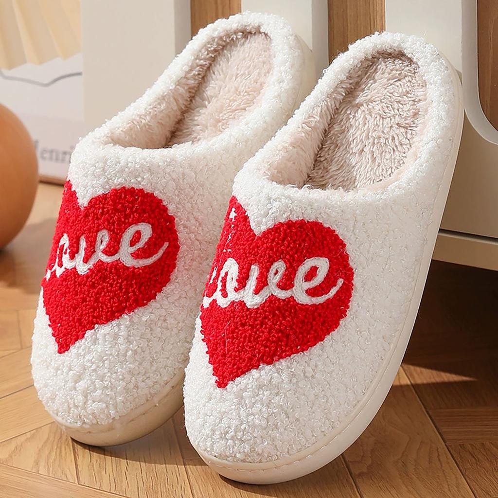 Women Home Slippers Winter Warm Home Slippers For Women Men Soft Plush Fuzzy Winter Holiday Slippers Slippers Zapatos Para Mujer