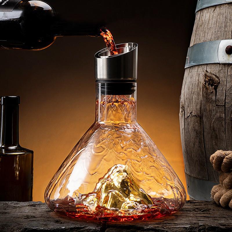1450ml/1600ml Golden Mountain Decanter Red Wine Decanter Party Whiskey Jar Luxury Wine Separator Wine Dispenser Bar Accessories