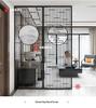 Modern Glass Screen: Laminated Glass with Wire Mesh and Illuminated Stainless Steel for Entrance or Hallway