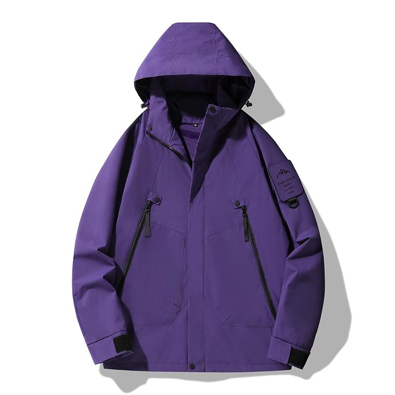 Men's Rain Jacket Lightweight Windbreaker with Hooded Water Resistant Outdoor Raincoat for Hiking Travel Camping