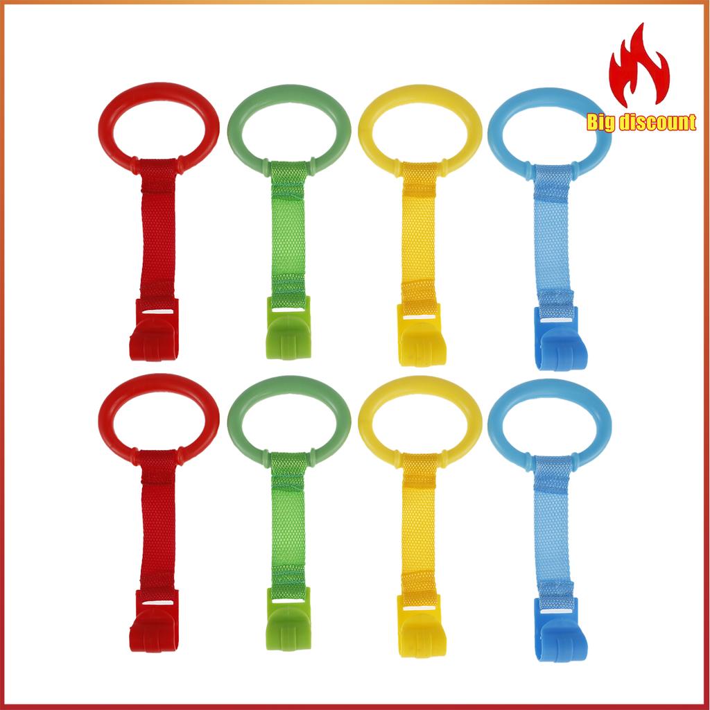 4/8Pcs Baby Crib Pull Ring Baby Walking Exercises Assistant Crib Pull Rings Balance Training Ring Hanging Pendant Household