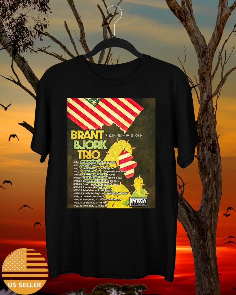 

BRANT BJORK TRIO STATESIDE BOOGIE TOUR BLACK T shirt Full Size S-5XL Unisex T-Shirt XXL