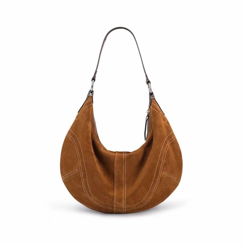 

Bag women s new armpit bag first layer cowhide baseball bag high-end semi-round bag single shoulder messenger bag portable мох зеленого