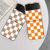 Retro Klassisches Schachbrett Gitter Handyhülle Für Samsung Z Flip 7 6 5G Galaxy Z Flip 5 4 3 Schwarz Hart Cell Hülle Luxus PC Schale C