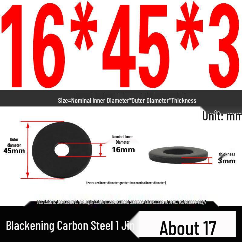 Blackened Thickened Oversized Metal Washer