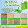 Super-Absorbent Reusable Mop Pad - Microfiber Cleaning Cloth, Suitable For Wet And Dry Floors, Durable Green Replacement Pad,
