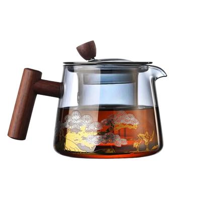 Théière en verre résistante aux hautes températures, service à thé en verre, théière à infuseur Gaiwan pour bouilloire à infusion, pots Pu Erh Puer