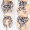 1PC Fascia per capelli decorativa con stampa leopardata Foulard in chiffon quadrato Protezione solare Vintage