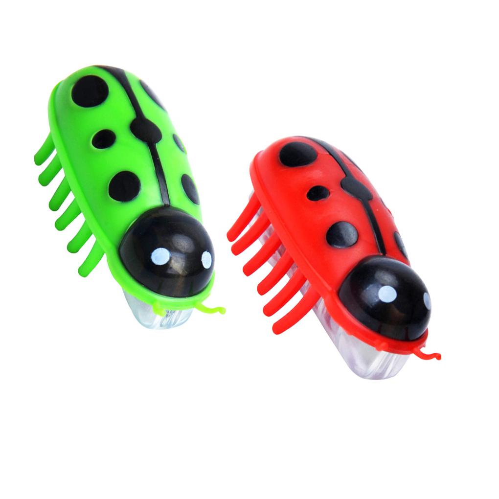 

2 Pieces Mini Robot Beetle Electric Insect Cat Dog Mouse Bug Automatic Flip Toy Battery Operated Vibration Pet Playing Toys