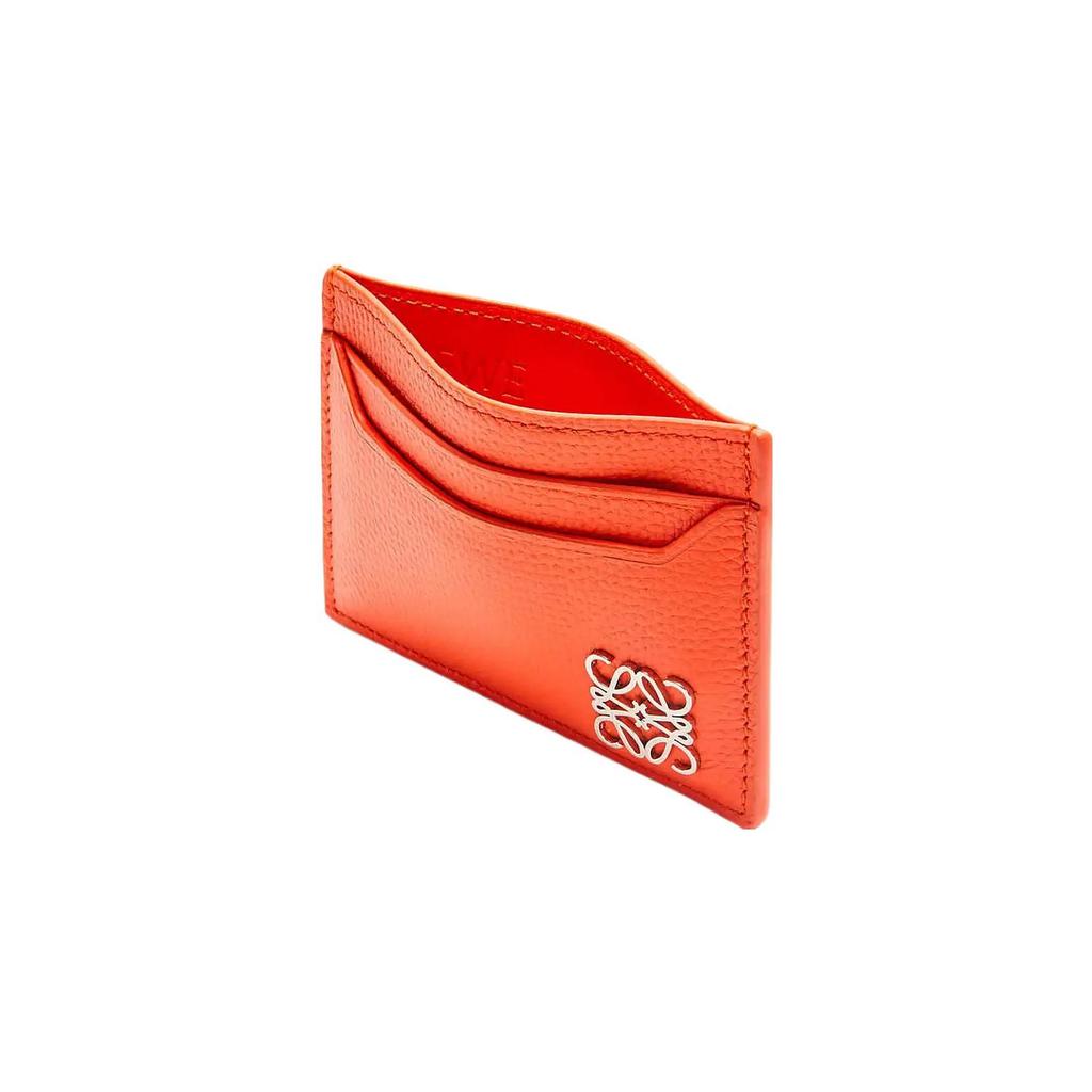 Loewe 24 Spring Summer Collection Anagram Embossed Four Slot Pebble Grain Leather Card Holder Women card holder Bright-Orange C821075X04-5959