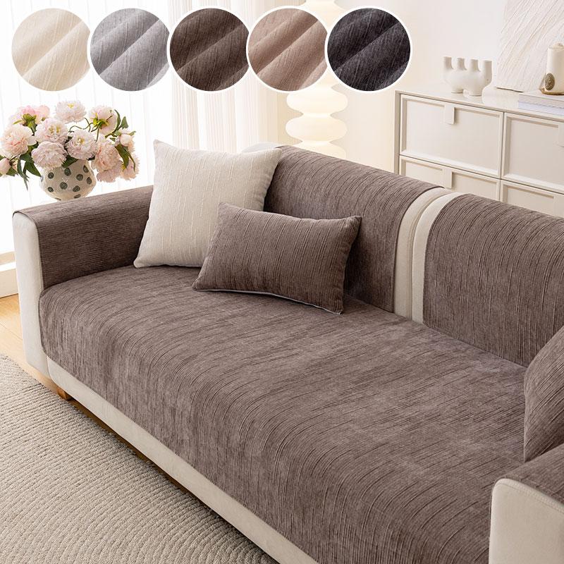 

1PC-Ge Yu Four Seasons Universal Light Luxury Sofa Cushion 2025 New Chenille Straight Sofa Special Cushion 45X45cm темно-коричневого кольору