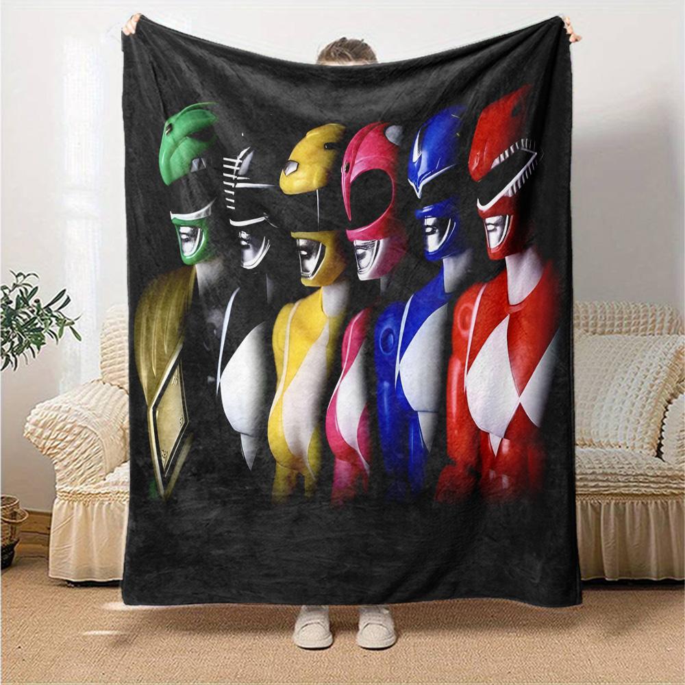 Rangers Team-up Flannel Blanket, Soft Polyester, Modern Design, All-Season for Camping, Travel, Gifts for Holidays or Birthdays