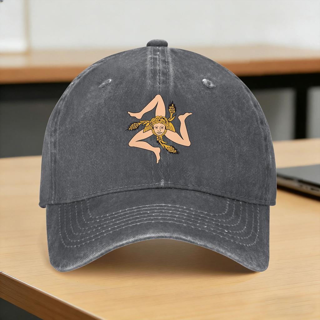 Catania Sicilia Trinacria Casual Baseball Cap Summer Trucker Hat Dropshipping Running Hippie Hip Hop Hats Fashion Caps