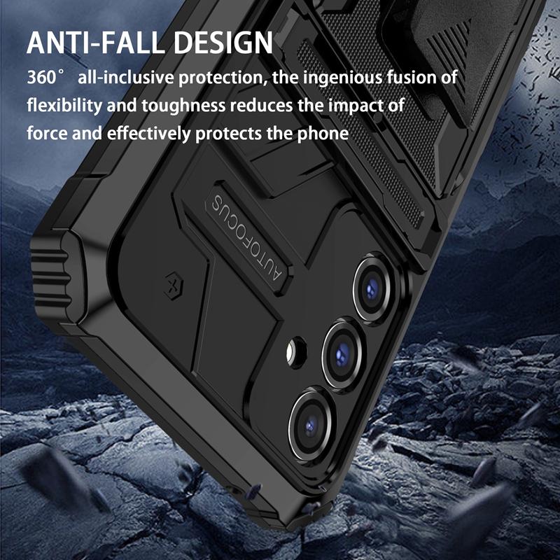 Capa de armadura militar para Samsung Galaxy A15 5G A25 A35 A55 A05 A05S A14 A24 A34 A54 A13 A33 Capa com clipe de cinto Coldre Suporte com suporte Capa protetora completa