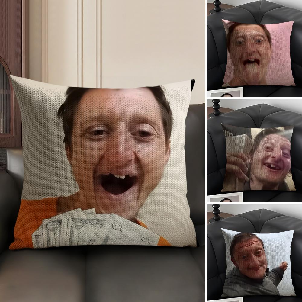 Funny Meme Music D-Daniel Larson 2 Pillow Case Natural Linen Double-Sided Printing Sofa Home Decor Cushion Cover