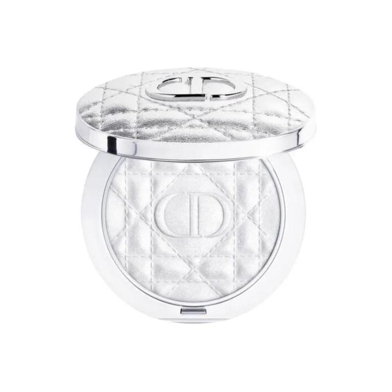 DIOR makeup highlighter powder, natural, delicate, clear, hydrating, brightening color cosmetics #06 diamond silver серебряный