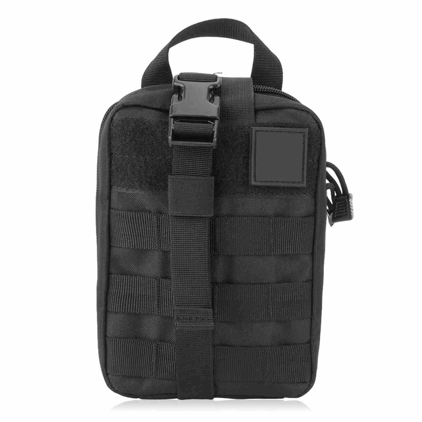 Outdoor High Quality Travel Emergency Survival Bag Rescue Medical Pouch Pack(Black)