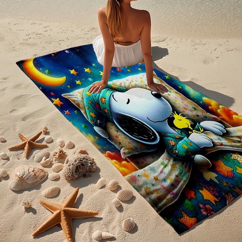 Cute Dog Sweet Dreams Beach Towel, Super Soft Microfiber, Gift for Her/Him, Birthday, for Pool, Beach, Travel, Home Decor Fan gifts