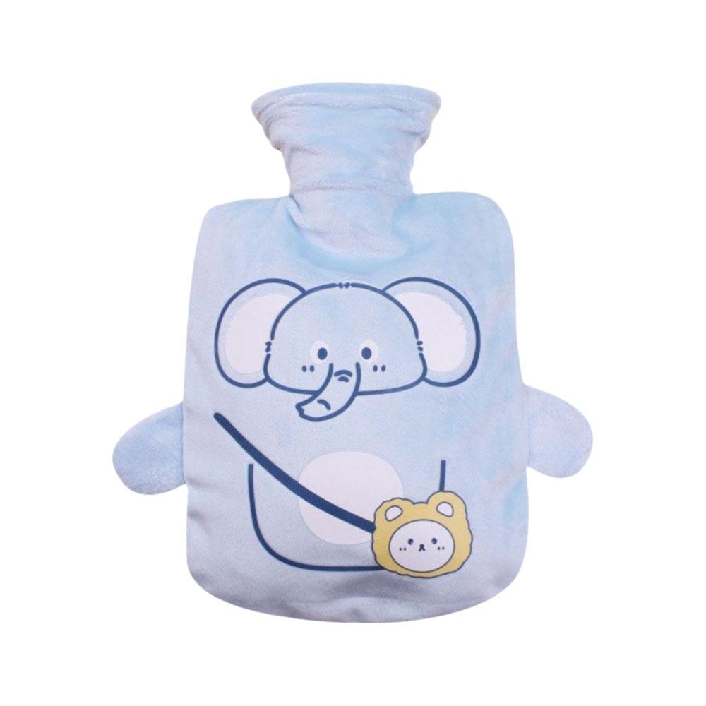 

Velvet Warm Water Bag Cartoon Pattern Hot Water Bag Multipurpose Hand Warmer Bed Warming Elephant