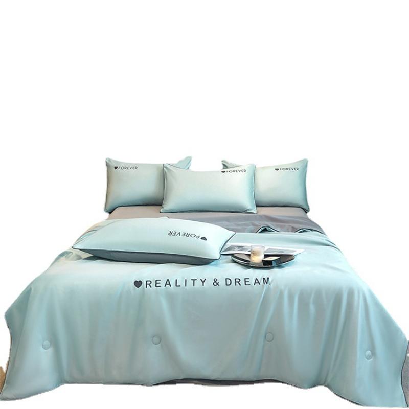 Summer Quilt Pure Color Washed Silk Summer Air Conditioning Quilt Summer Cool Quilt Machine Washable