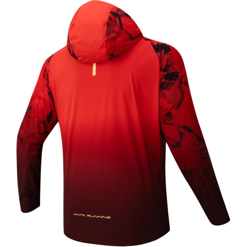 Anta Running Series Windproof Simple Breathable Hooded Zip Sports Jacket Men Jacket 152615604-1