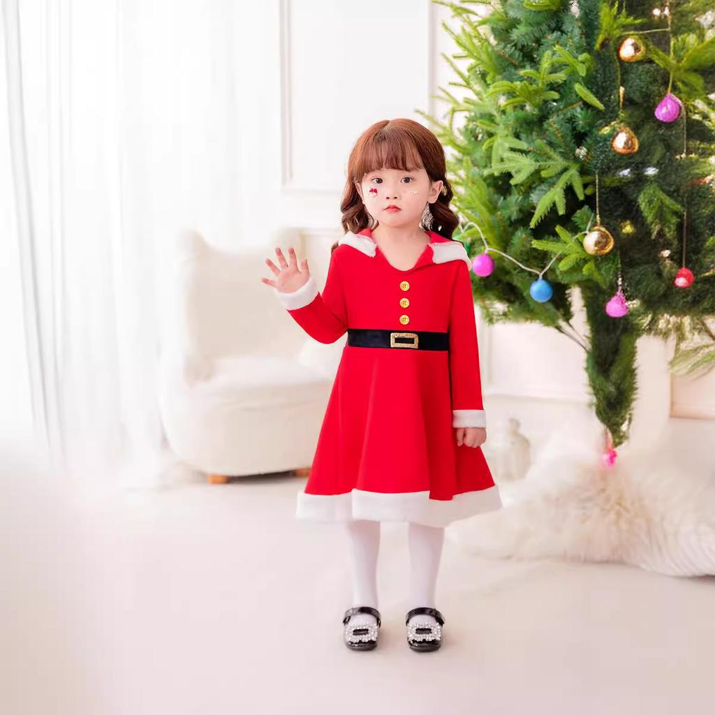 Girls winter dress festive winter dress Christmas New Year clothes children's skirt older children's New Year princess dress