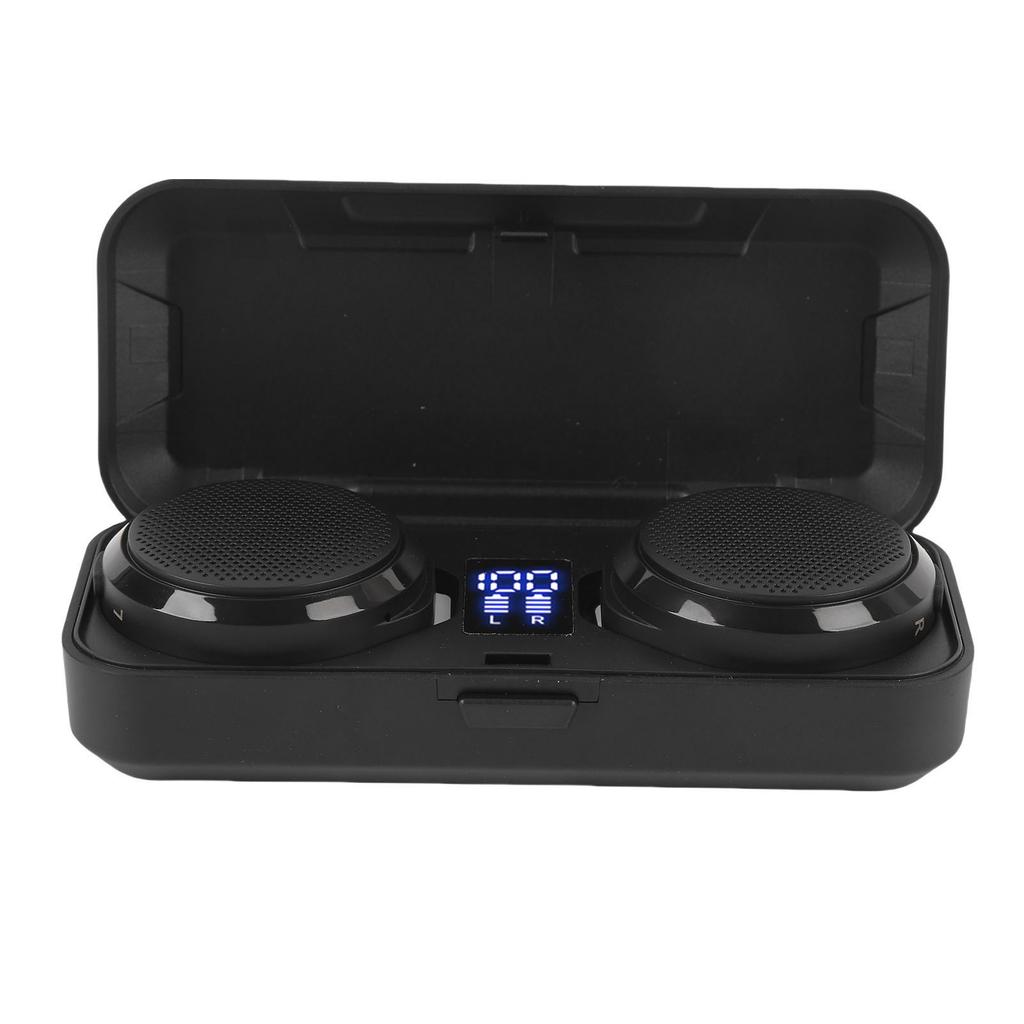 Motorcycle Bluetooth Headset with Charging Case Remote Control 50 Hours Battery Life Wireless Helmet Speaker for