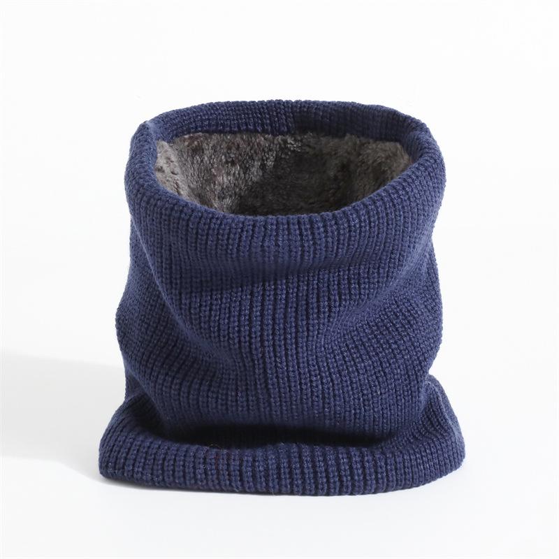 2025 Autumn-Winter Velvet Knit Neck Warmer: Windproof, Warm, Versatile Scarf in Solid Color