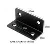 4pcs Stainless Steel L-Shaped Angle Brackets – 80x20x20mm & 60x25x25mm, 2mm Thick, Black Coated, For Woodworking, Furniture, Railings – Indoor/Outdoor
