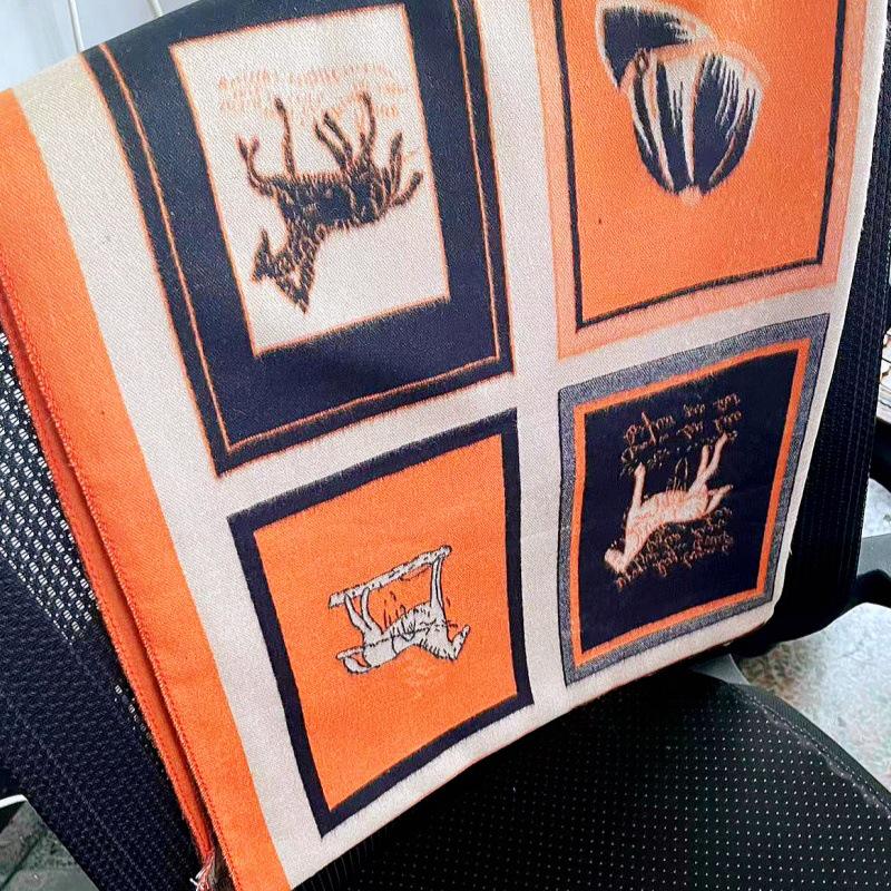 

Винтажный европейско-американский шарф из имитации кашемира с каретой - Женская двусторонняя шаль и грелка для шеи