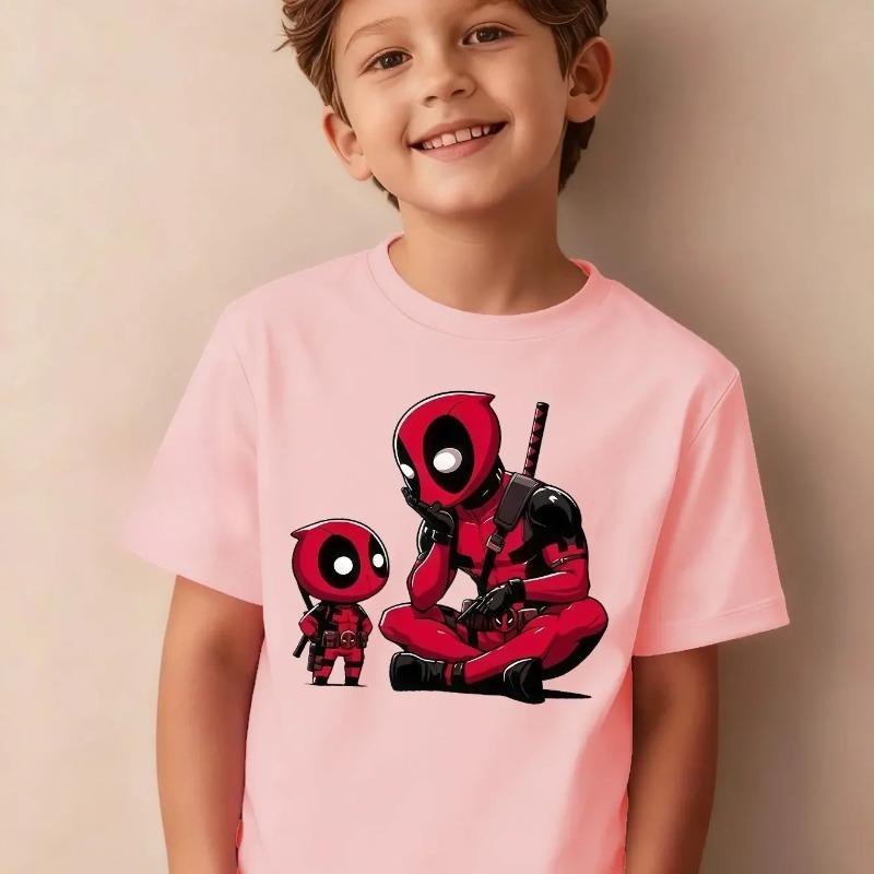 Kids Deadpool Printed Children's T-shirt - Boys and Girls - Summer Fashio