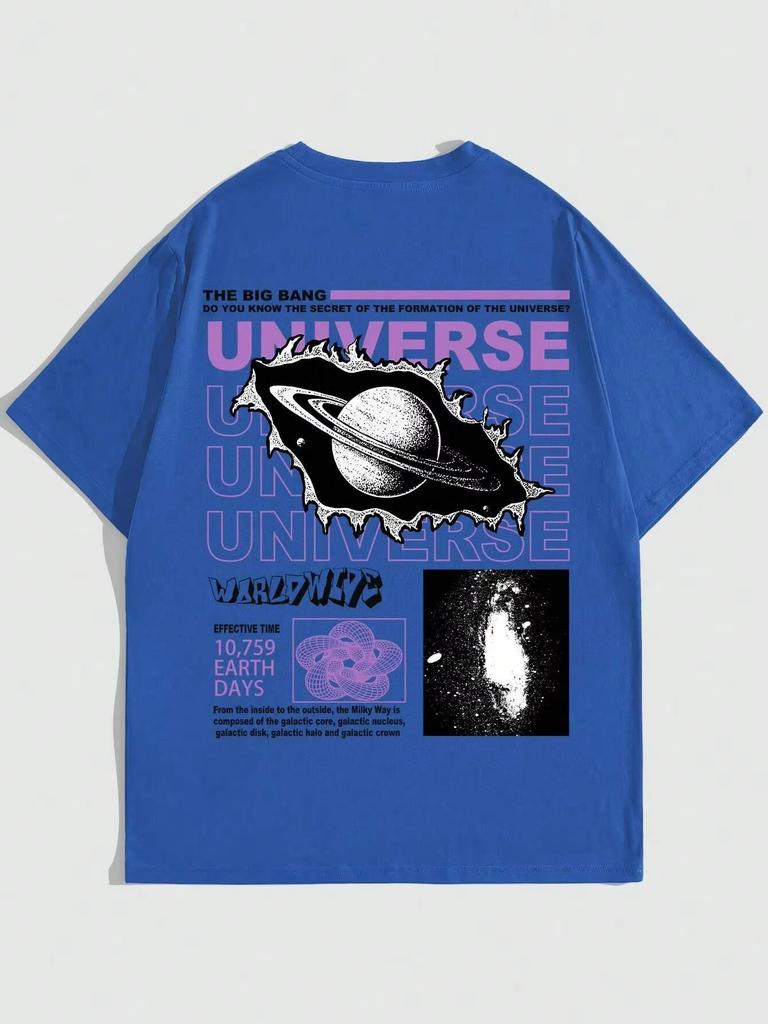 The Secret Of The Big Bang In The Universe Men T Shirts Summer Cotton O-neck Breathable Loose Clothes Hip Hop Street Tees