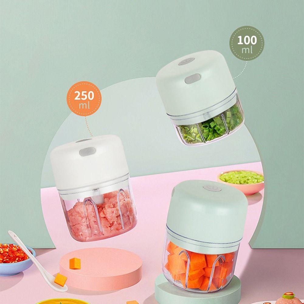Household Electric Food Chopper 100/250ml Garlic Masher Machine  Kitchen Cooking Accessories