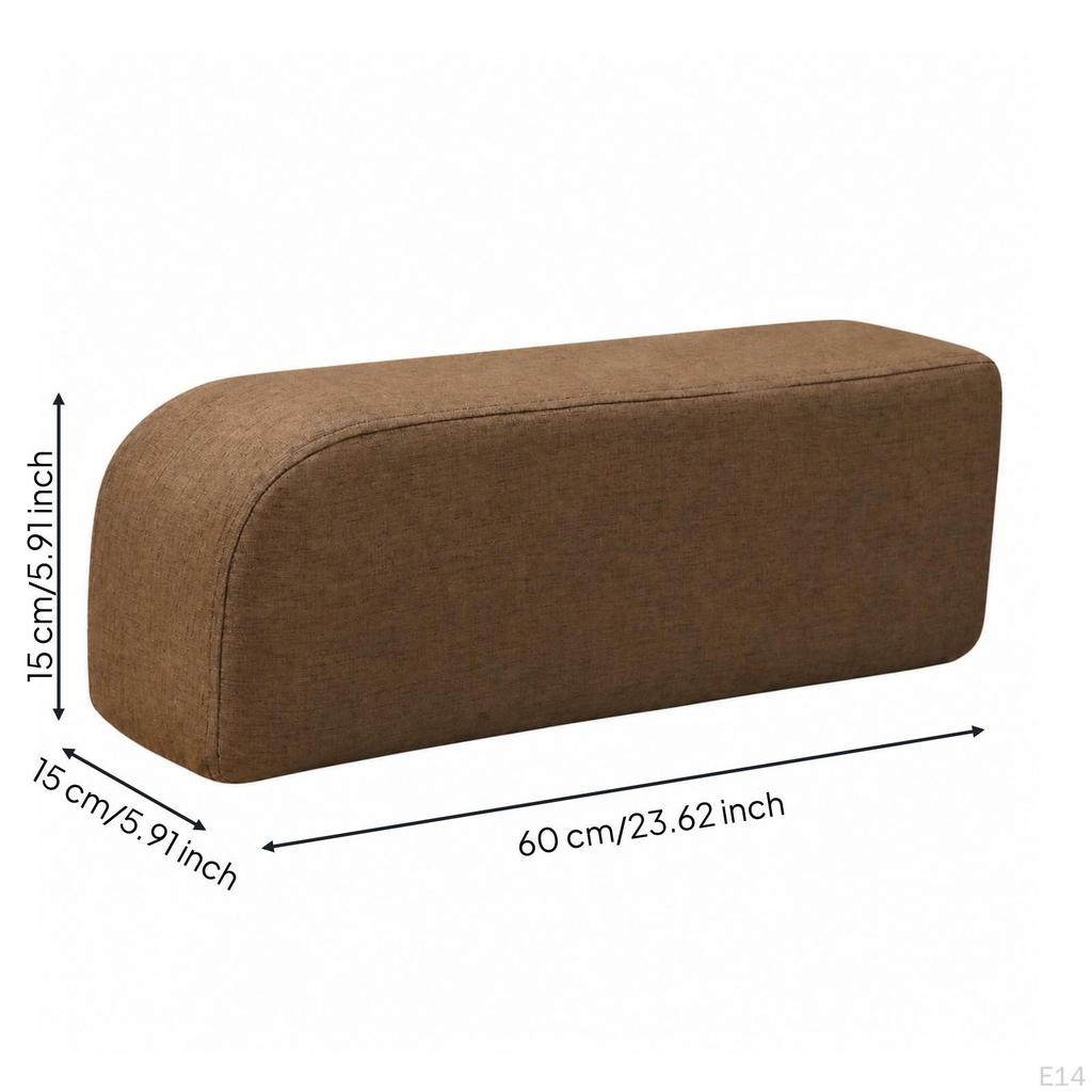 Supportive Curved Armrest Cushion Lightweight Sofa Pillow Compact Couch