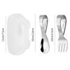 Stainless Steel Baby Forks and Spoons Set Curved Handle with Storage Box Cute Training Spoon Fork Anti-Choke Design Portable