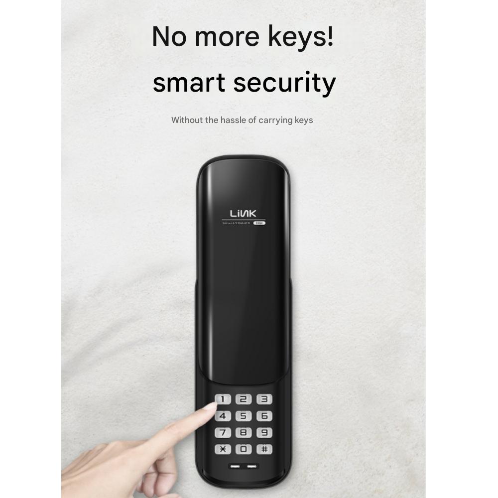 Fechadura Digital de Porta Link, Teclado Numérico de Bloqueio Instantâneo, Autoinstalação, Sem Cartão