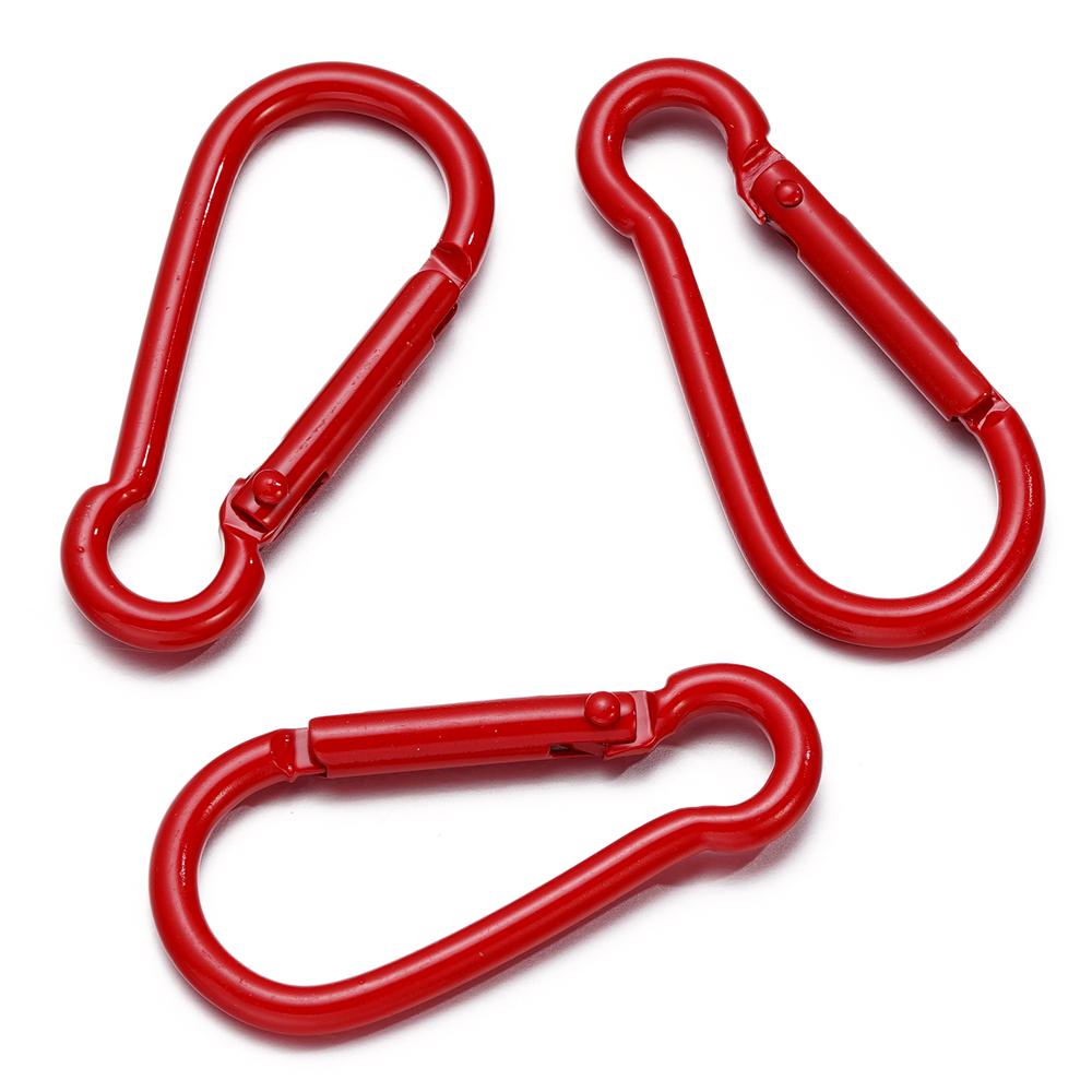 

5pcs/lot Zinc Alloy Long Spring Keyring Openable Carabiner Clips Hooks Keychai for Handbag Bag Jewelry Making Supplies 48mm x 5pcs червоний
