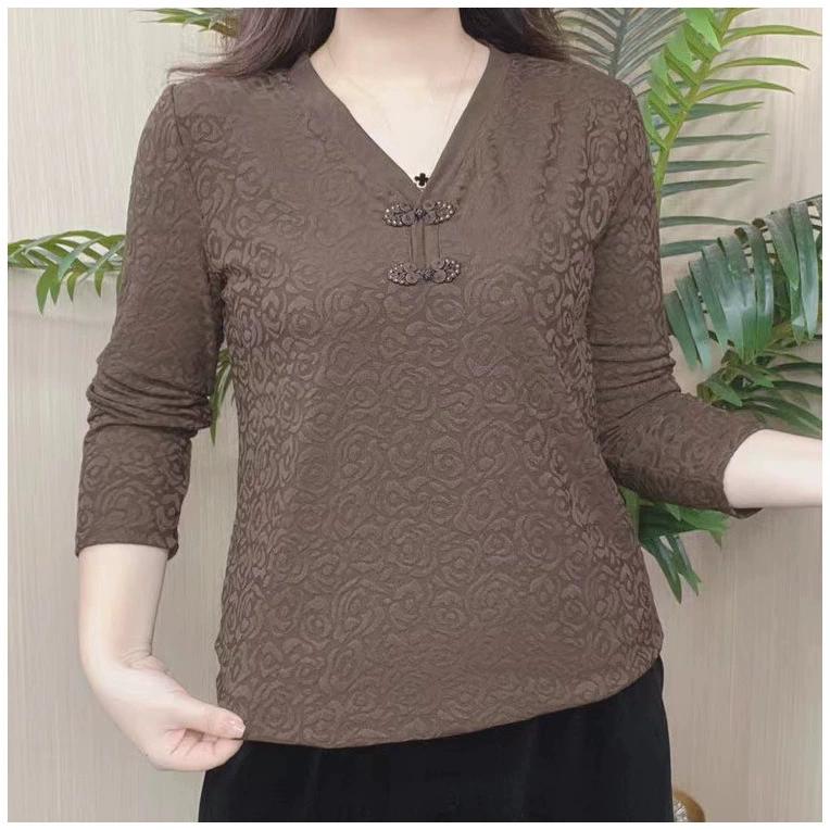Cămăși la modă cu decolteu în V, nasturi, culoare uni, versatile, îmbrăcăminte pentru femei, toamnă iarnă, pulovere largi casual, bluză pentru navetă