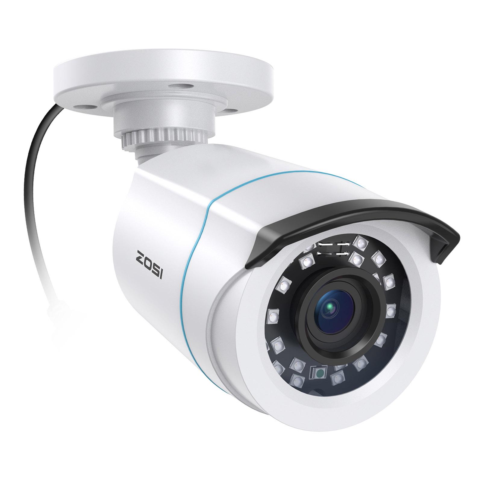 

ZOSI 2МП 1080P Камера безпеки з нічним баченням 4 в 1 TVI/CVI/AHD/CVBS Кульова камера спостереження White/EU Plug