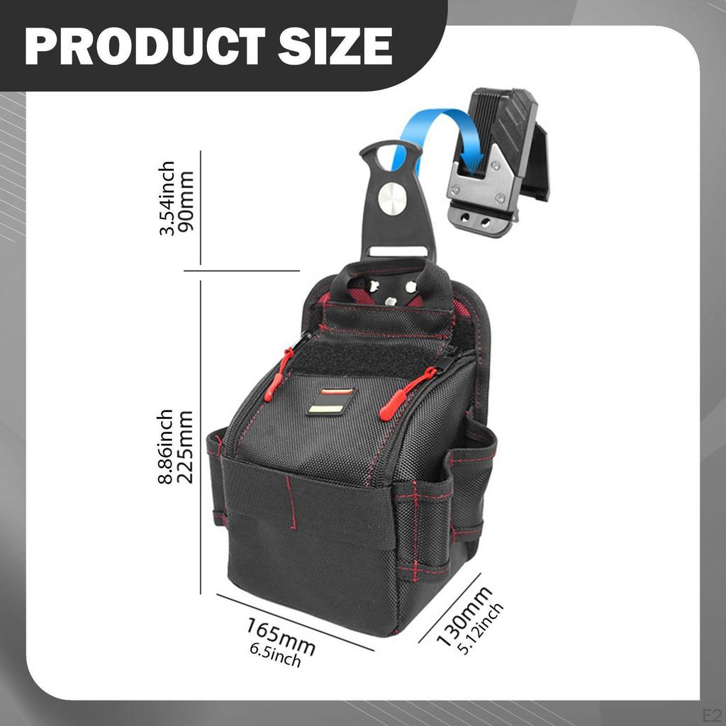 Electrician Pouch Organizer Waist Tool Bag with Detach Oxford Stainless Steel Compartments Suitable