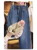 Women's High Waist Fashion Slim Straight-Leg Denim Pants for Spring/Autumn 2025